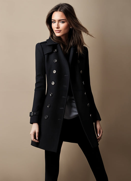 Manteau Élégant Mi-Long pour Femmes