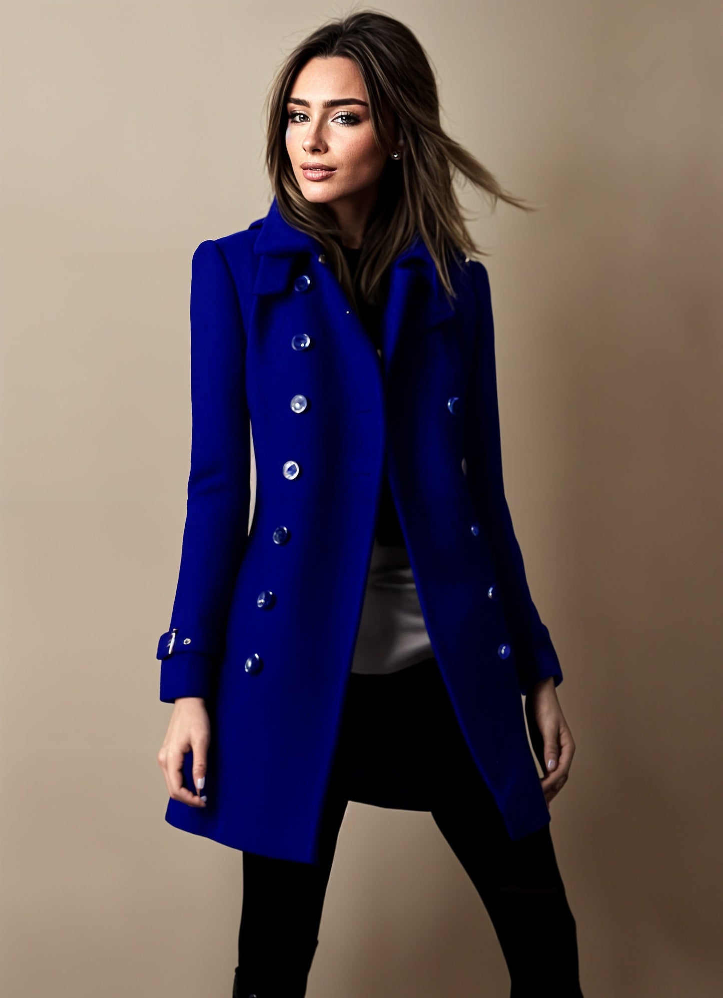 Manteau Élégant Mi-Long pour Femmes