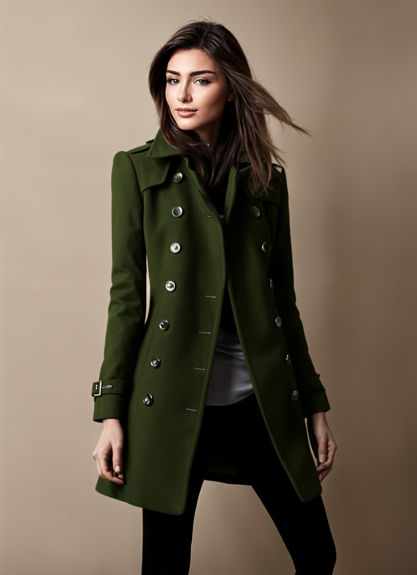 Manteau Élégant Mi-Long pour Femmes