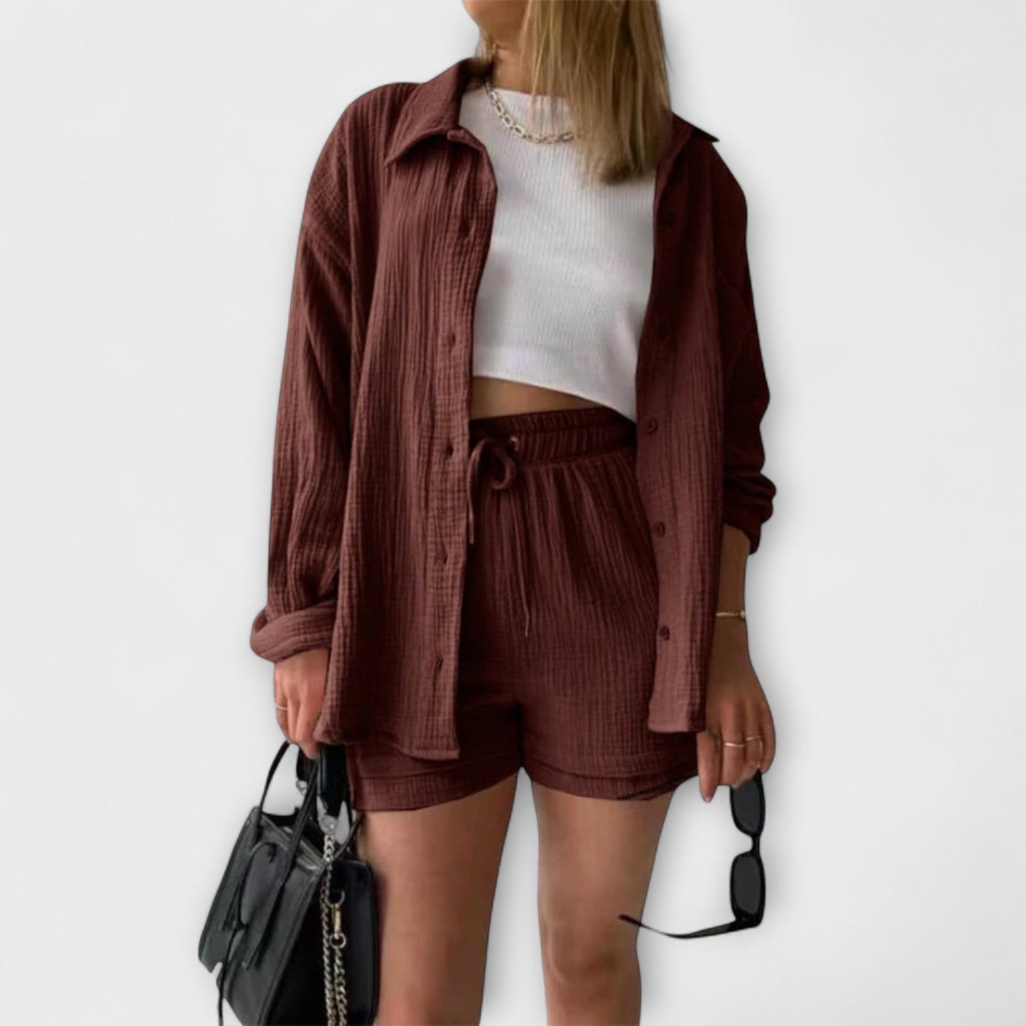 Chic Ensemble d'été à Manches Longues pour Femmes - Marie Montel
