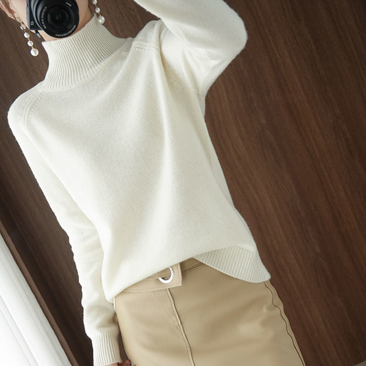 Chic Pull Col Montant pour Femmes