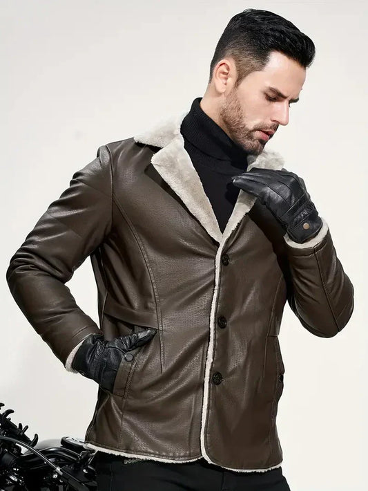 Veste en cuir vintage pour hommes