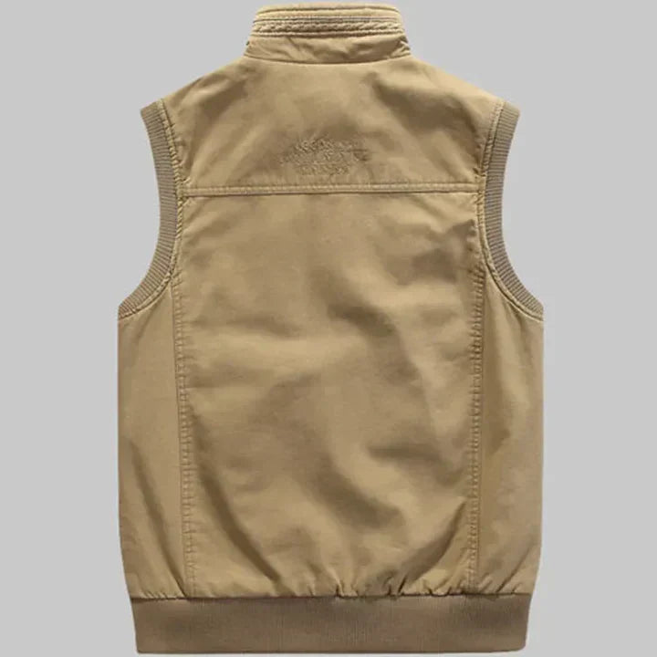 Gilet utilitaire vintage à poches multiples pour hommes