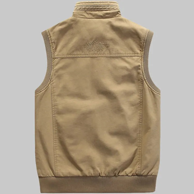 Gilet d'extérieur vintage avec poches pour hommes