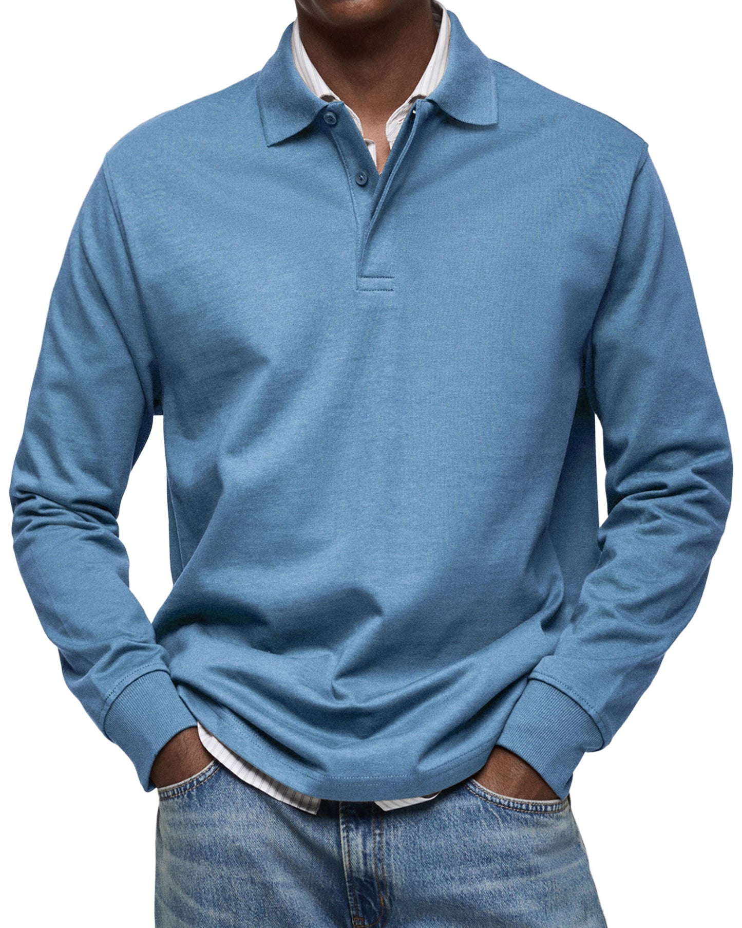 Polo Élégant à Manches Longues pour Hommes