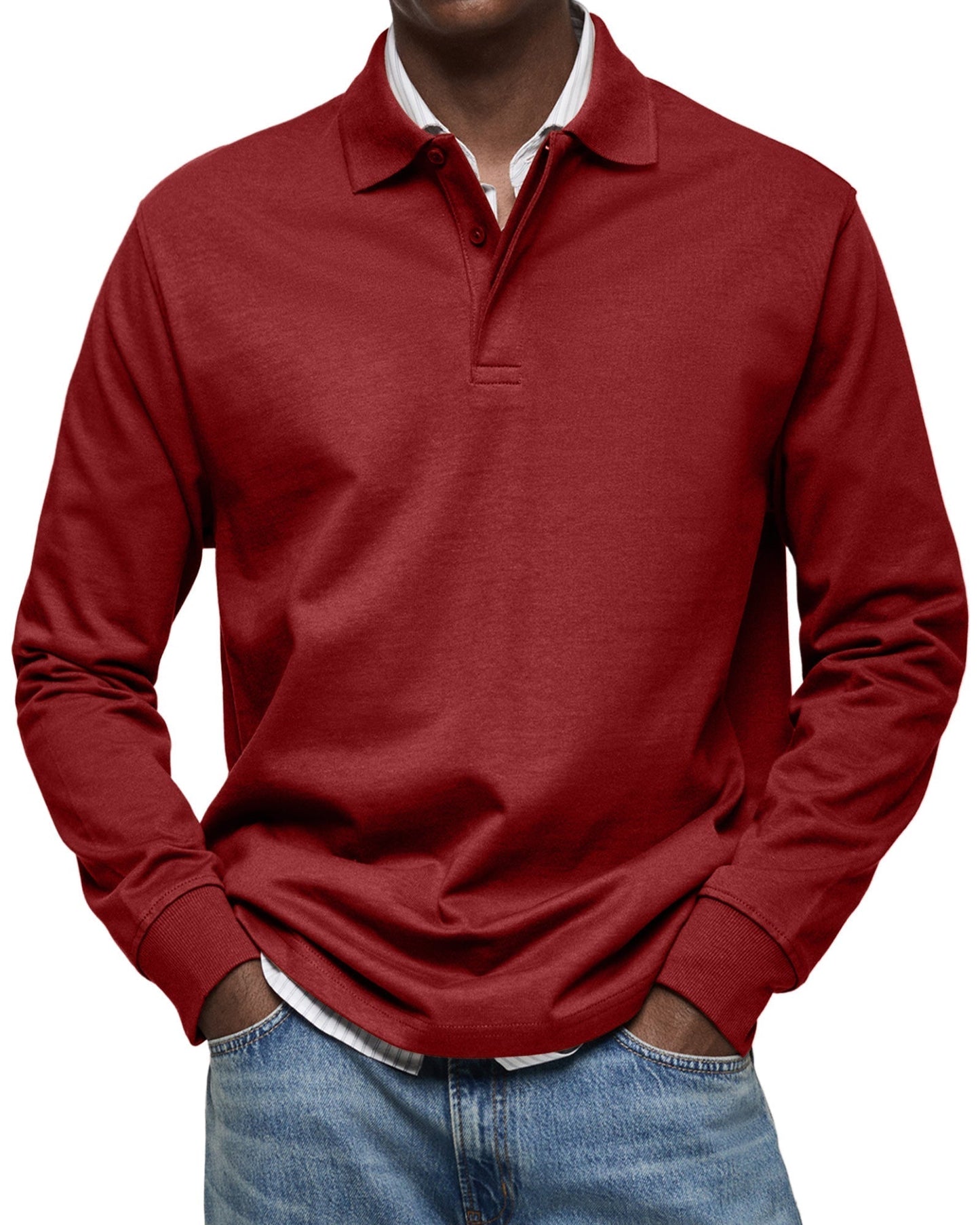 Polo Élégant à Manches Longues pour Hommes