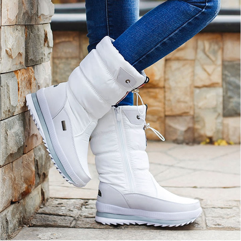 Élégantes Bottes de Neige Doublées pour Femmes