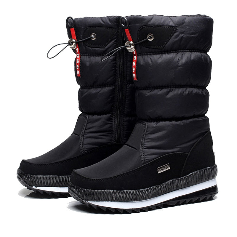 Élégantes Bottes de Neige Doublées pour Femmes