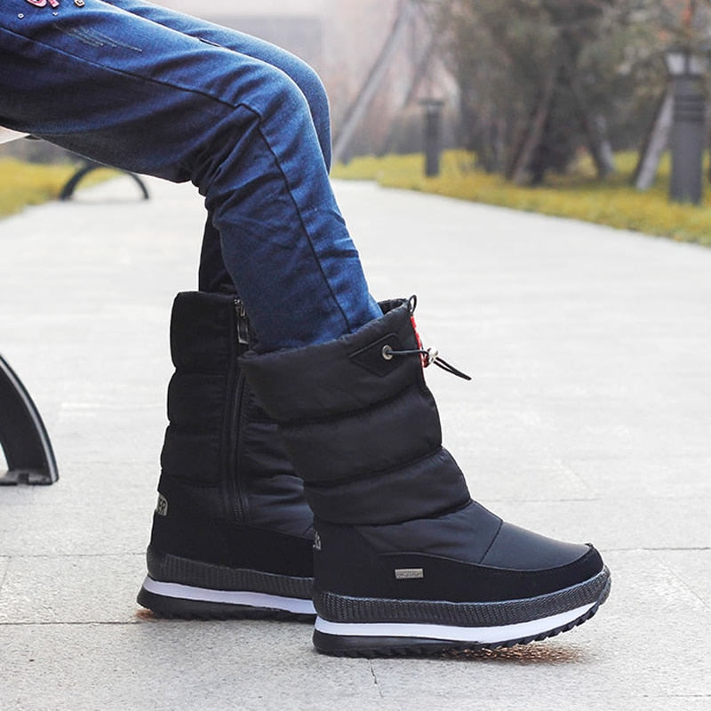 Élégantes Bottes de Neige Doublées pour Femmes