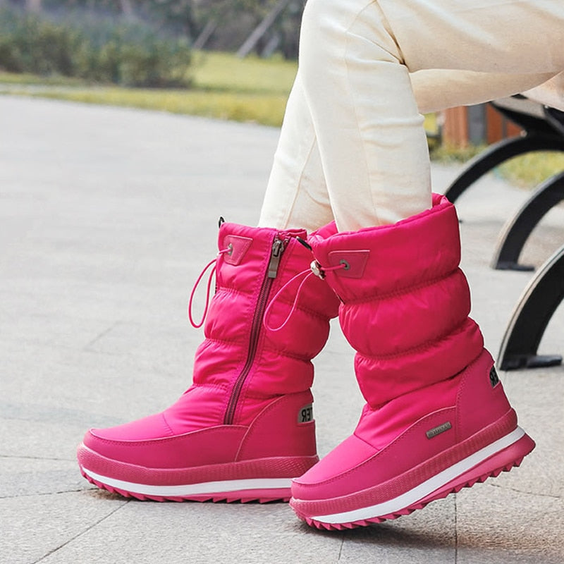 Élégantes Bottes de Neige Doublées pour Femmes