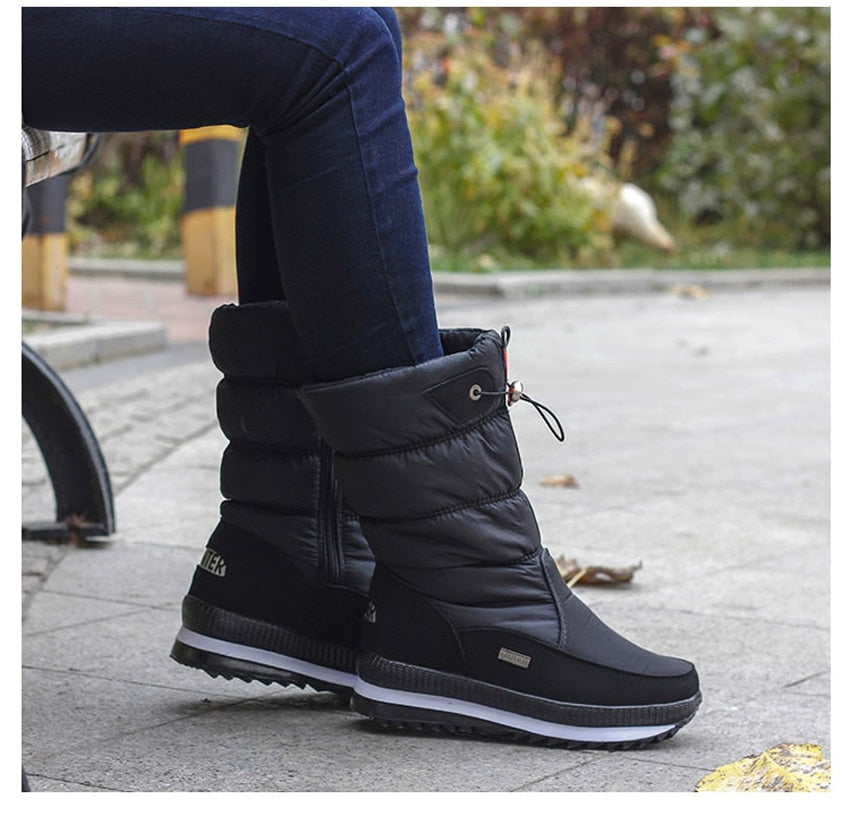 Élégantes Bottes de Neige Doublées pour Femmes
