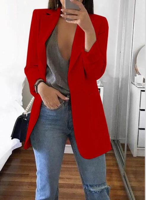 Blazer chic à manches longues pour femmes