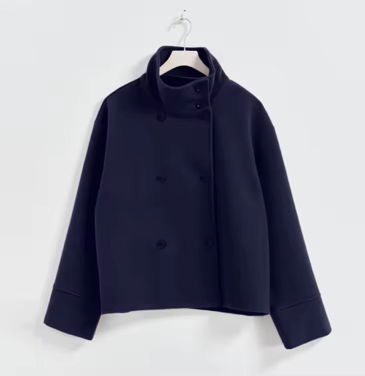 Chic Veste Courte Boutonnée pour Femmes