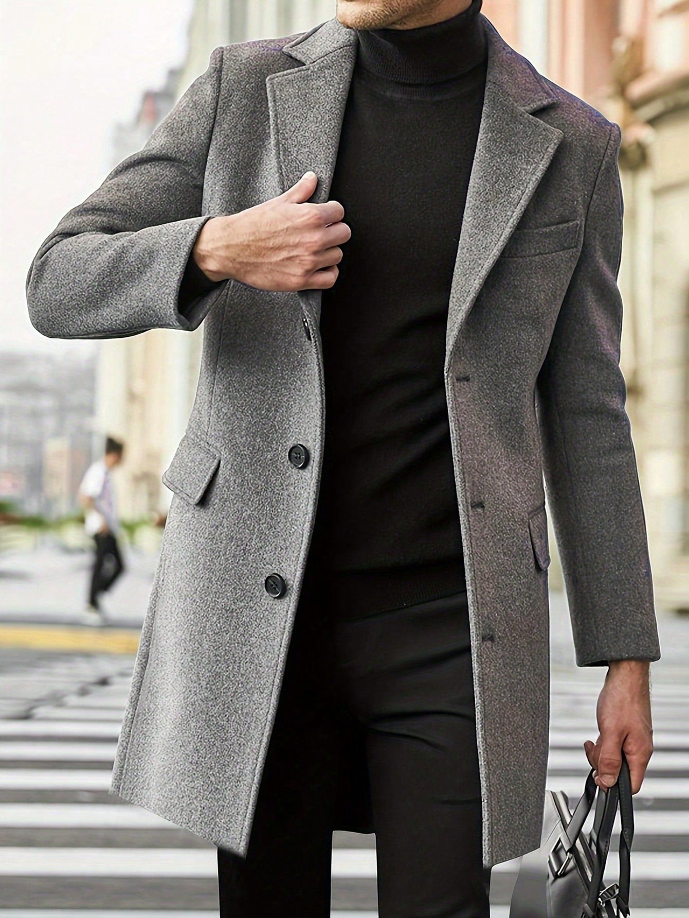Élégant Manteau Long pour Hommes