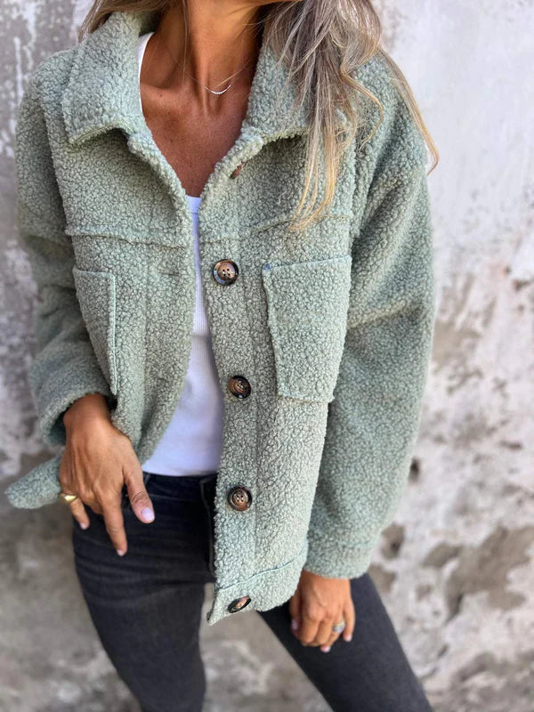Veste Courte Chic avec Col à Revers pour Femmes