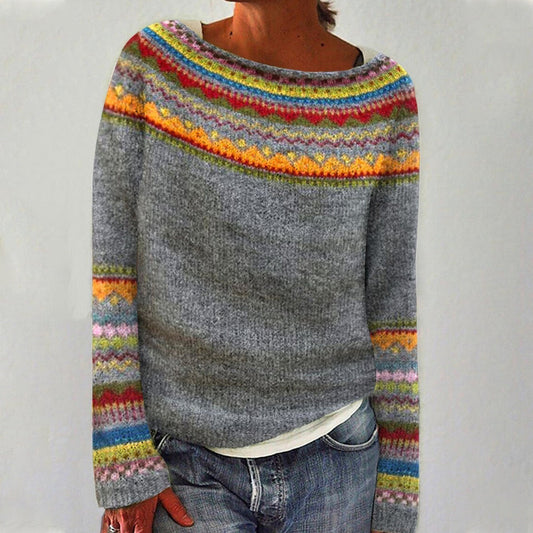 Pull Chic à Col Rond pour Femmes