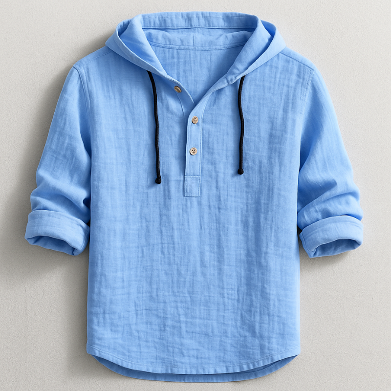 Chemise à Capuche en Lin pour Hommes