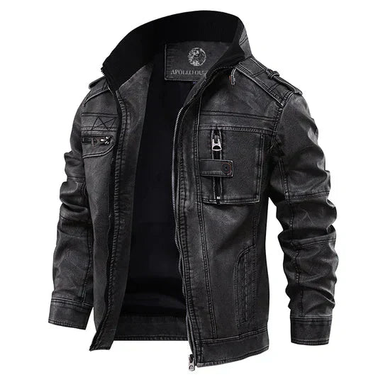 Veste Casual en Similicuir pour Hommes