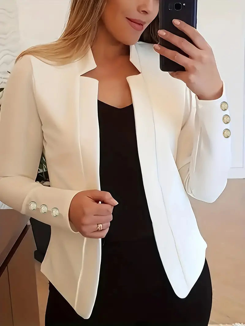 Blazer à manches longues ouvert pour femmes