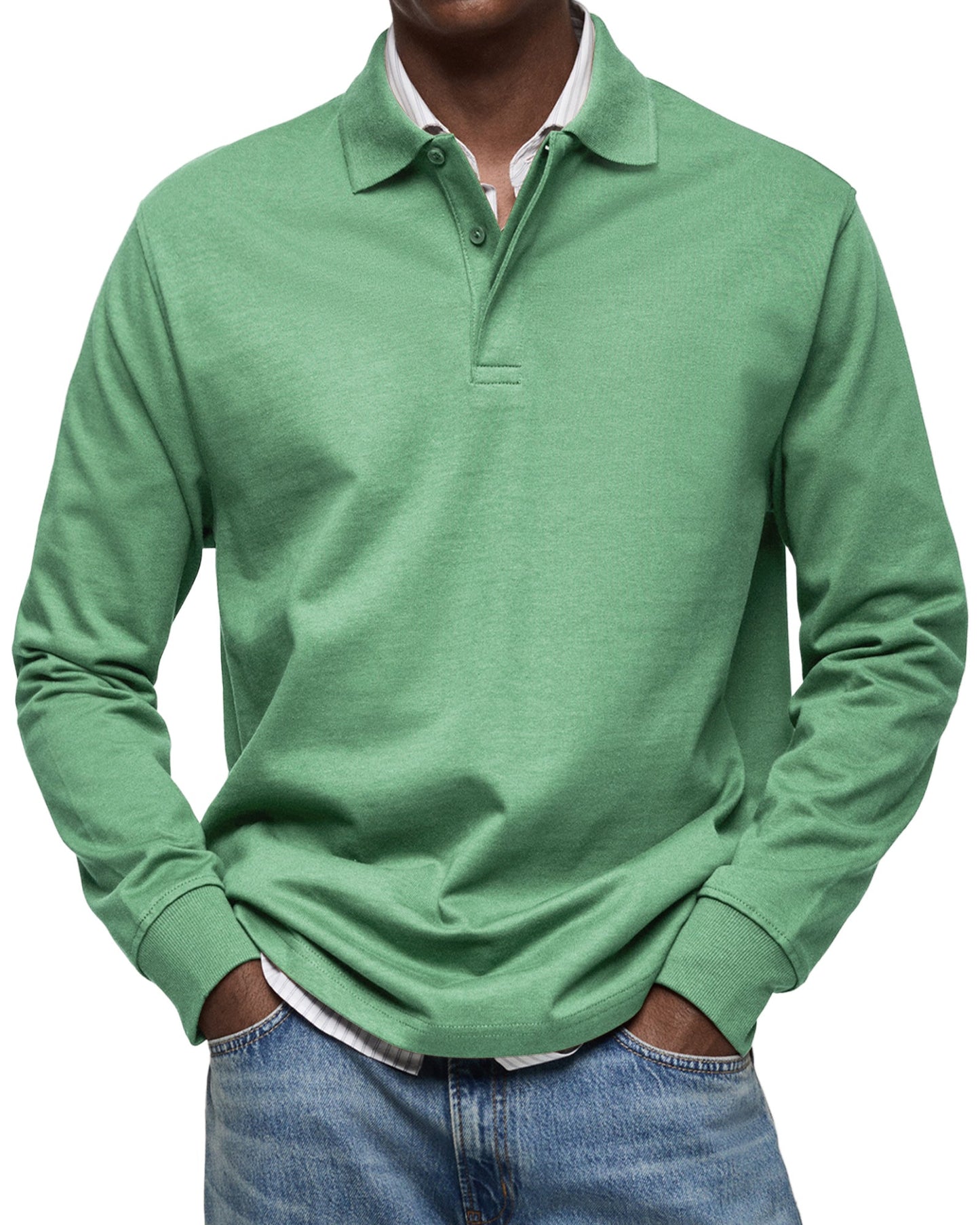 Polo Élégant à Manches Longues pour Hommes