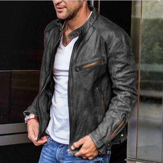 Veste en cuir pour hommes