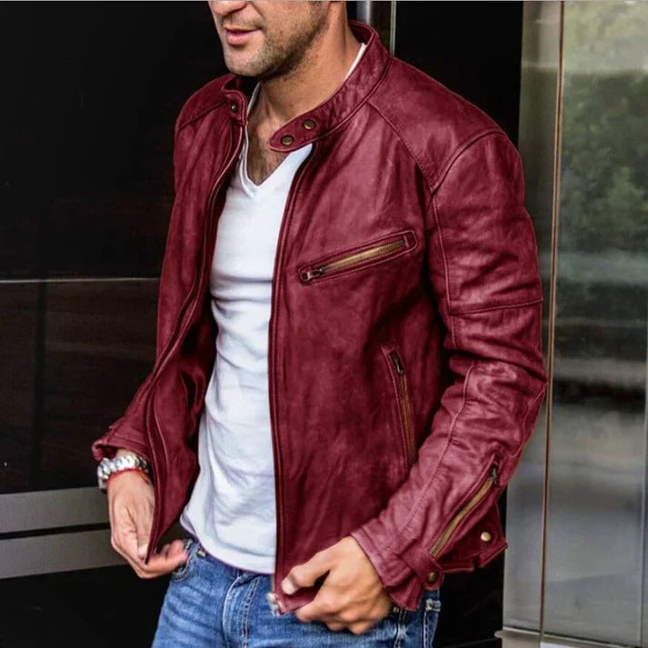 Veste en cuir pour hommes