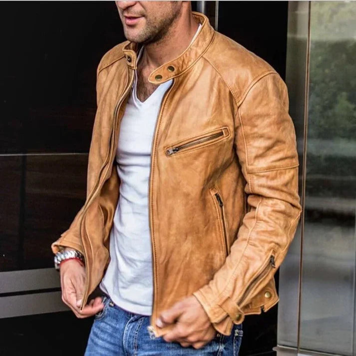 Veste en cuir pour hommes