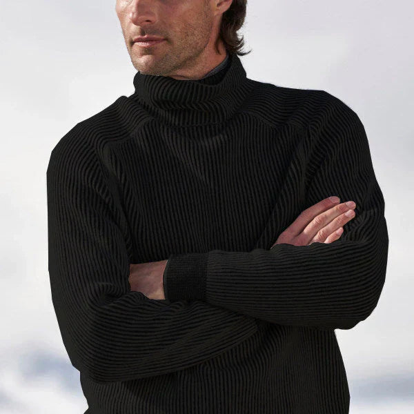 Pull Col Roulé Épais en Coton pour Hommes