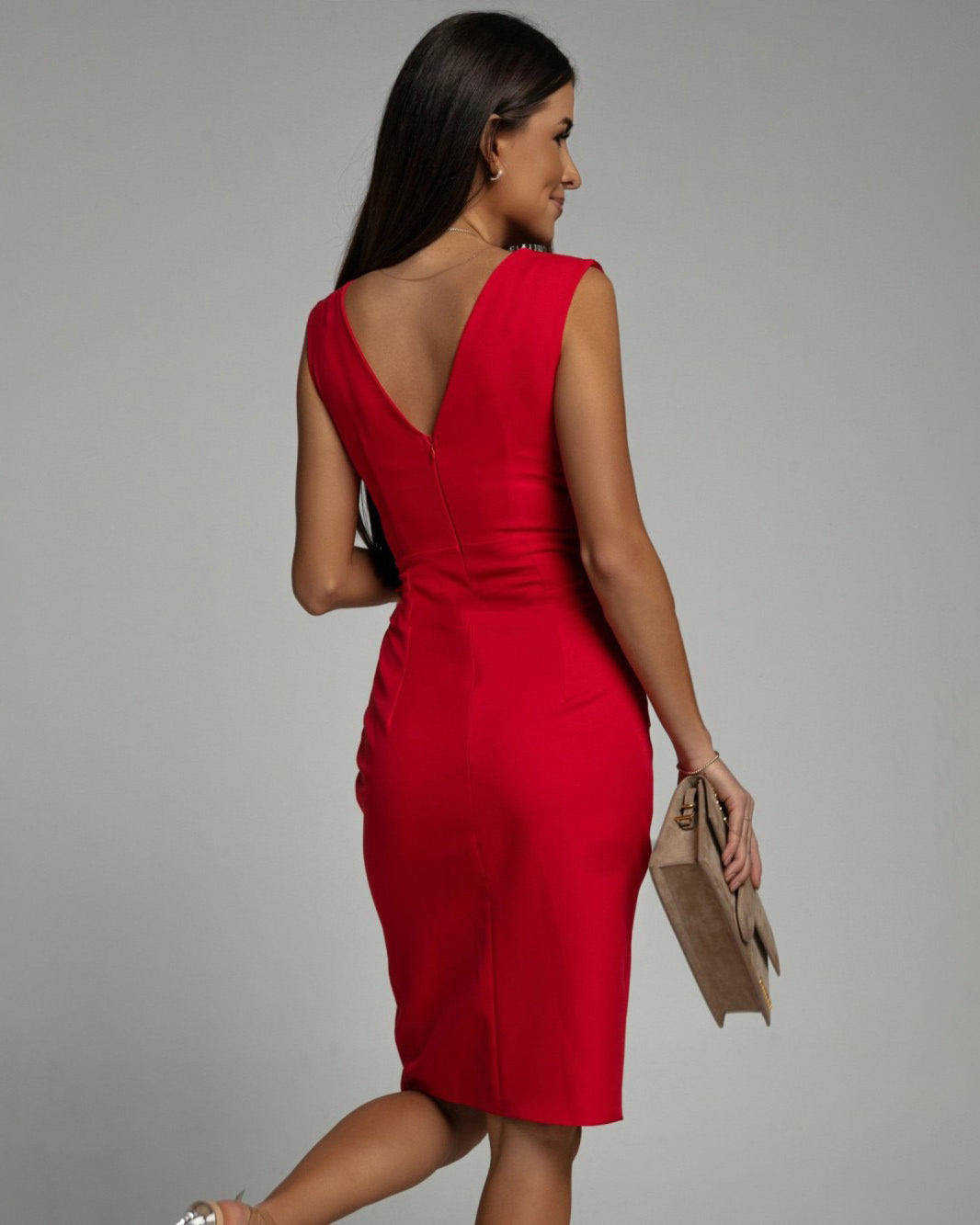 Robe Cintrée avec Décolleté en V pour Femmes