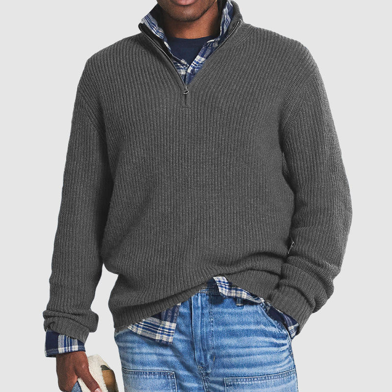 Pull Casual Chic avec Col Montant pour Hommes