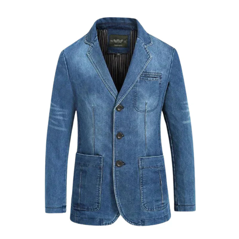 Blazer en denim pour hommes