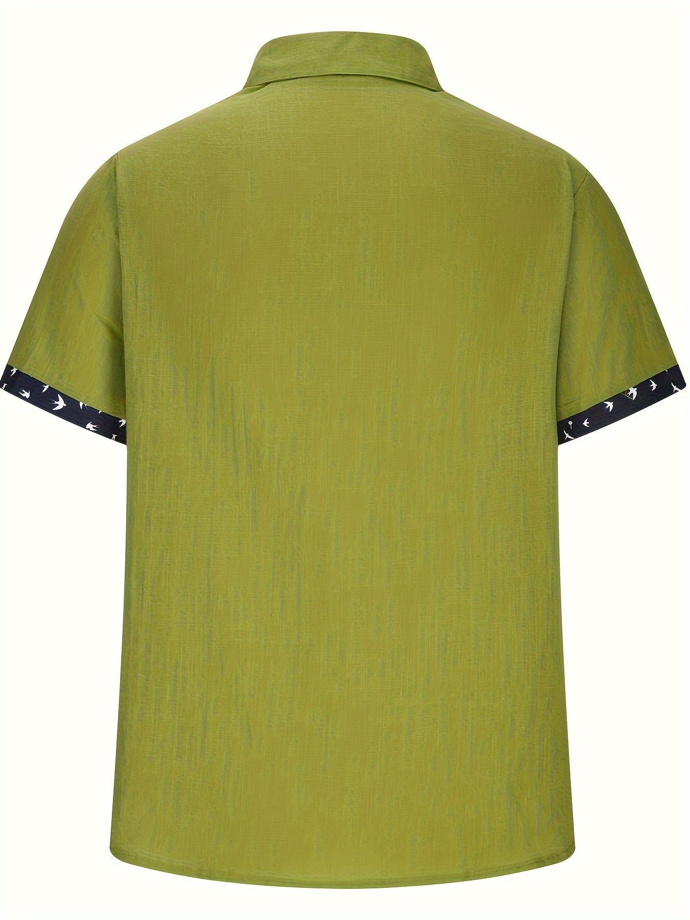 Chemise pour homme à manches courtes avec col à revers et poche poitrine