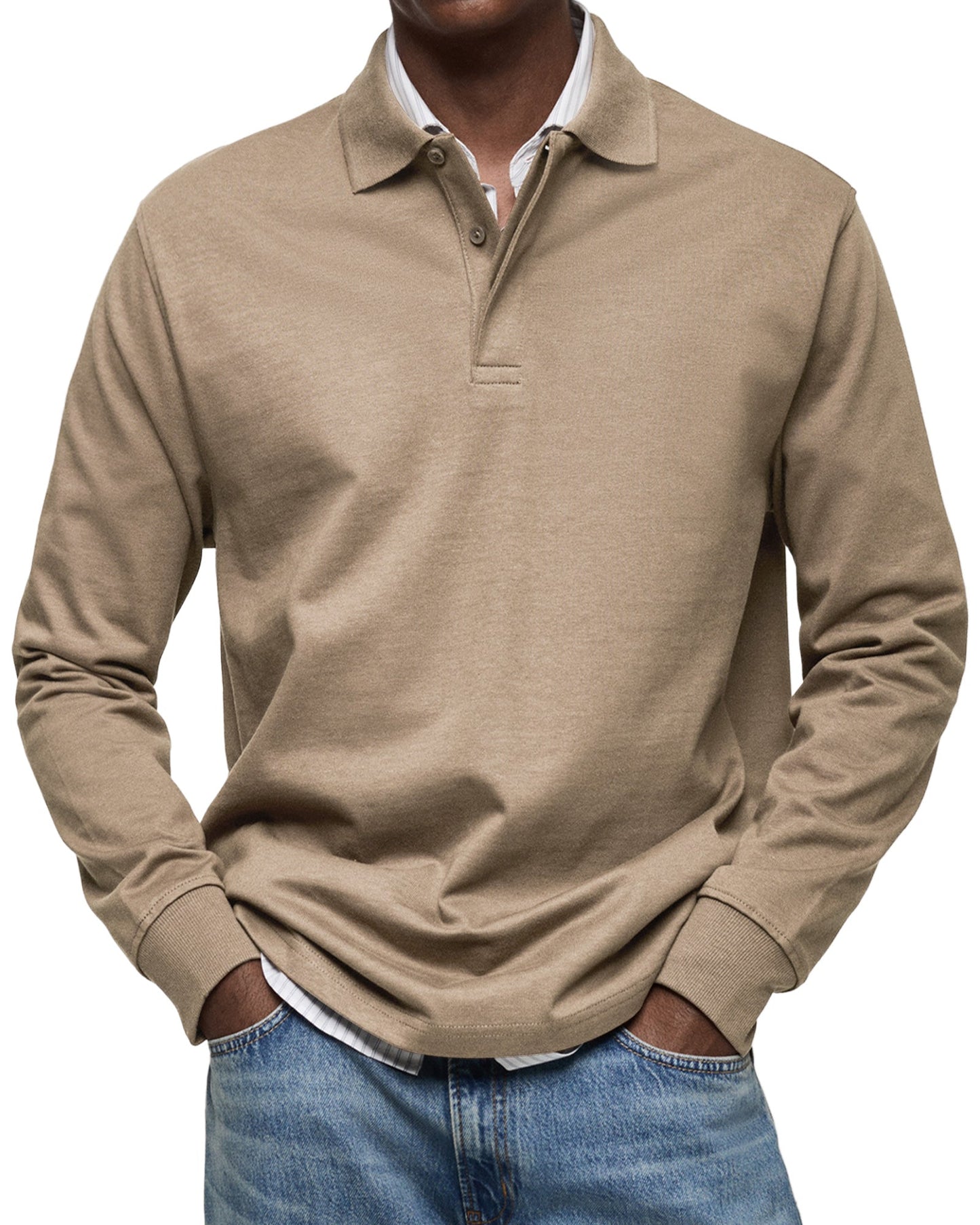 Polo Élégant à Manches Longues pour Hommes