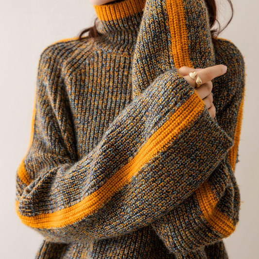 Pull Épais à Col Roulé pour Femmes