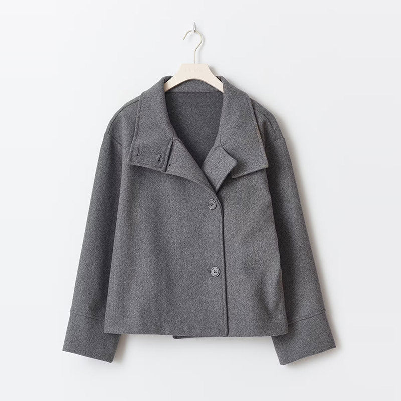 Chic Veste Courte Boutonnée pour Femmes