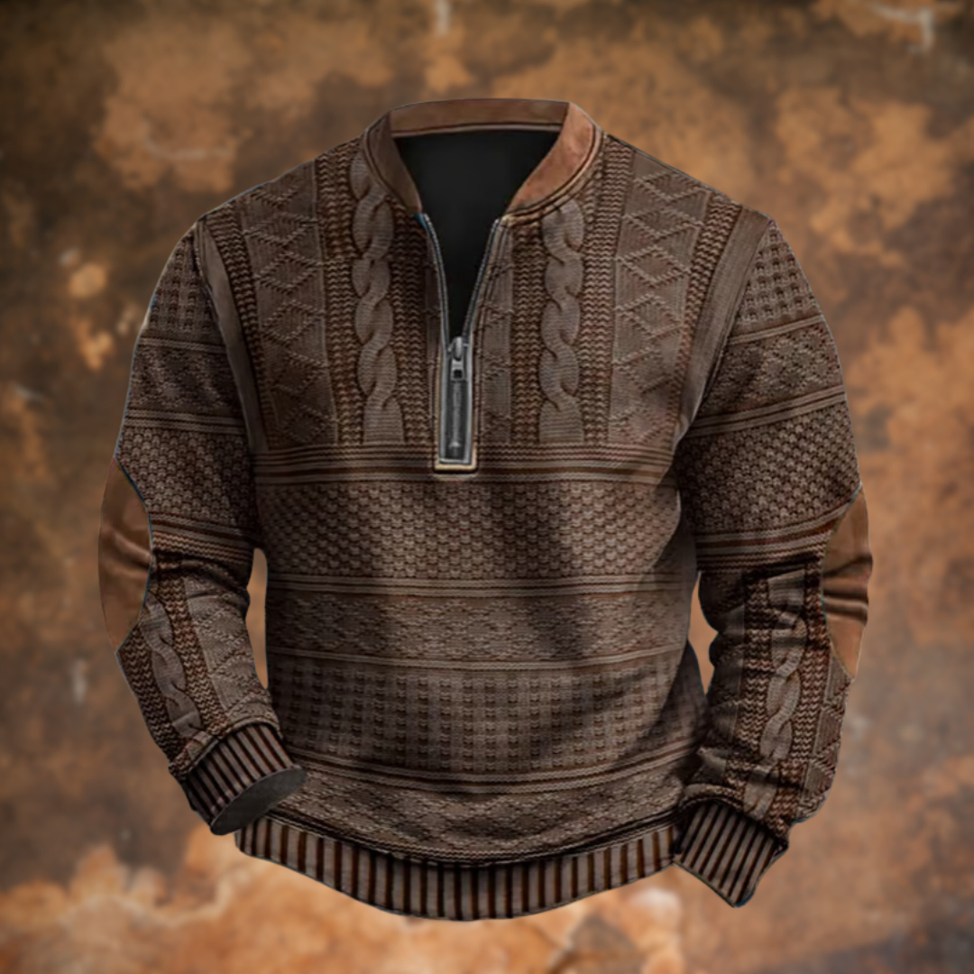 Pull à Zip Décontracté pour Hommes