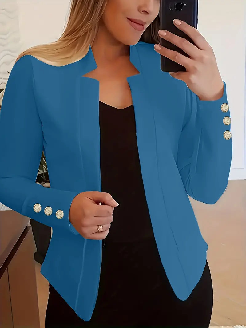 Blazer à manches longues ouvert pour femmes