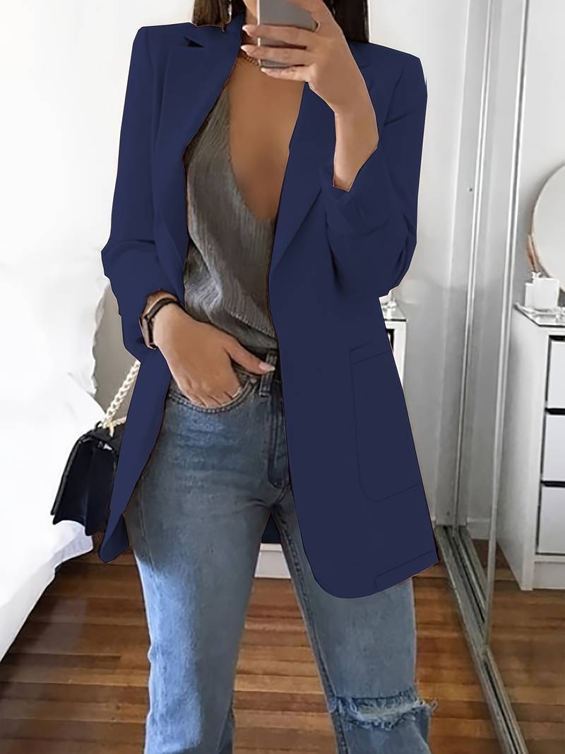 Blazer chic à manches longues pour femmes