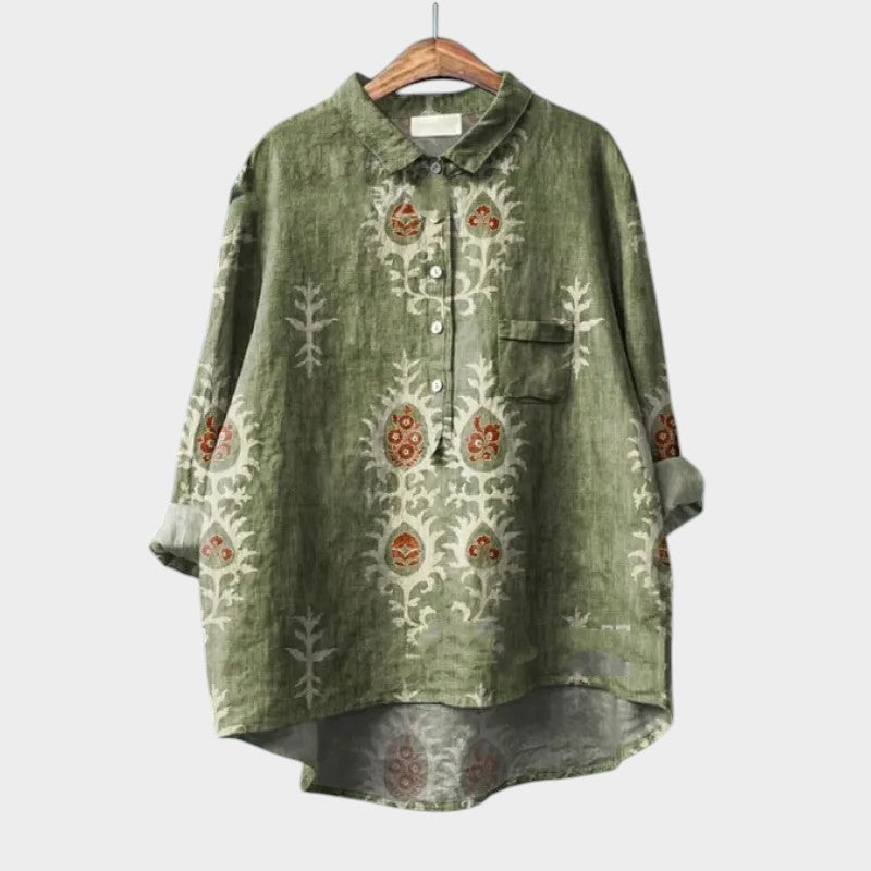 Blouse Élégante à Imprimé Floral pour Femmes
