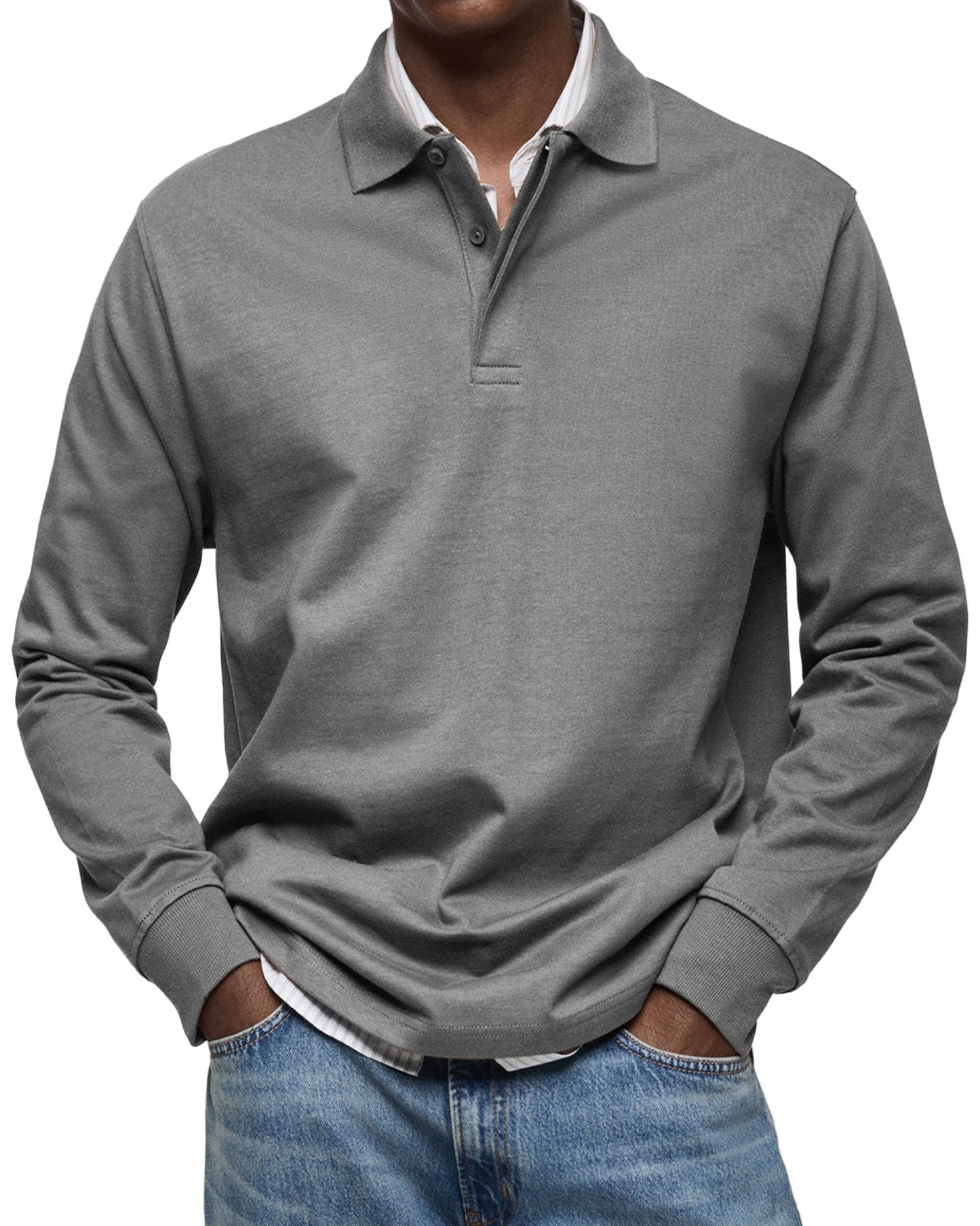 Polo Élégant à Manches Longues pour Hommes