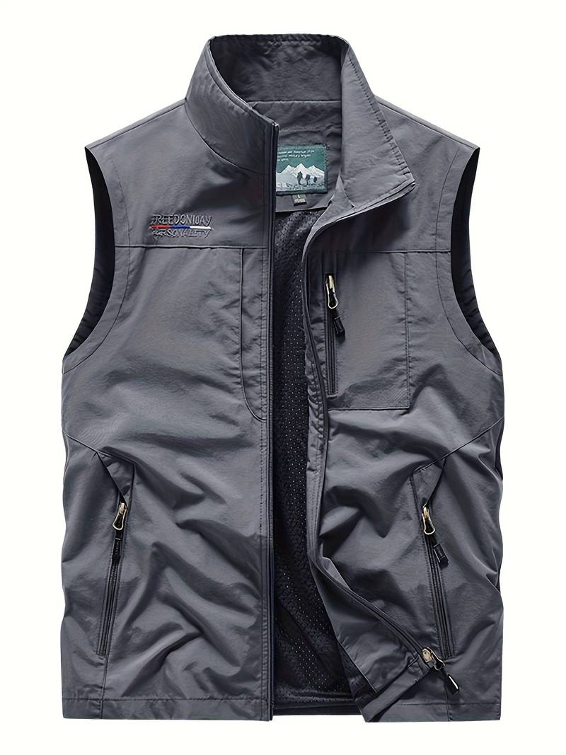 Gilet cargo avec poches zippées pour hommes