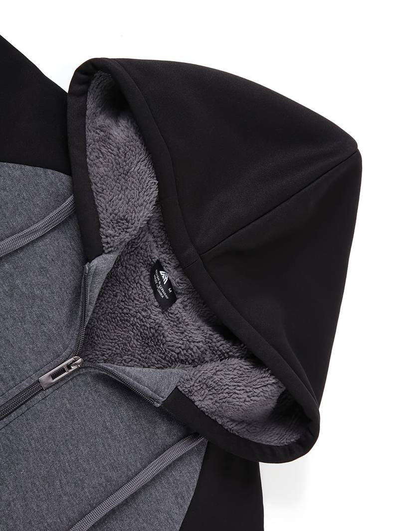 Veste à capuche duveteuse pour hommes