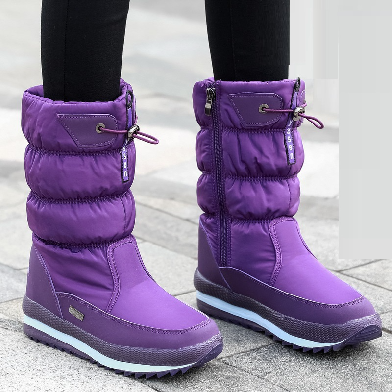 Élégantes Bottes de Neige Doublées pour Femmes