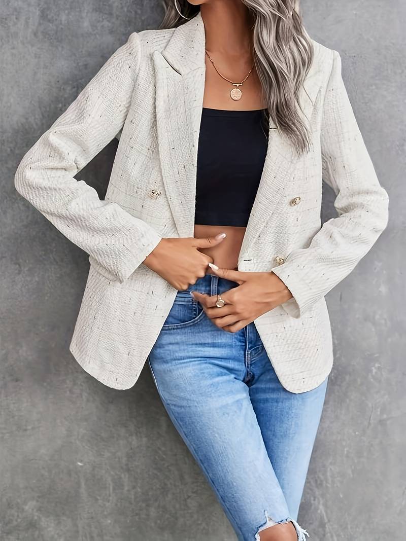 Blazer à manches longues avec col revers pour femmes