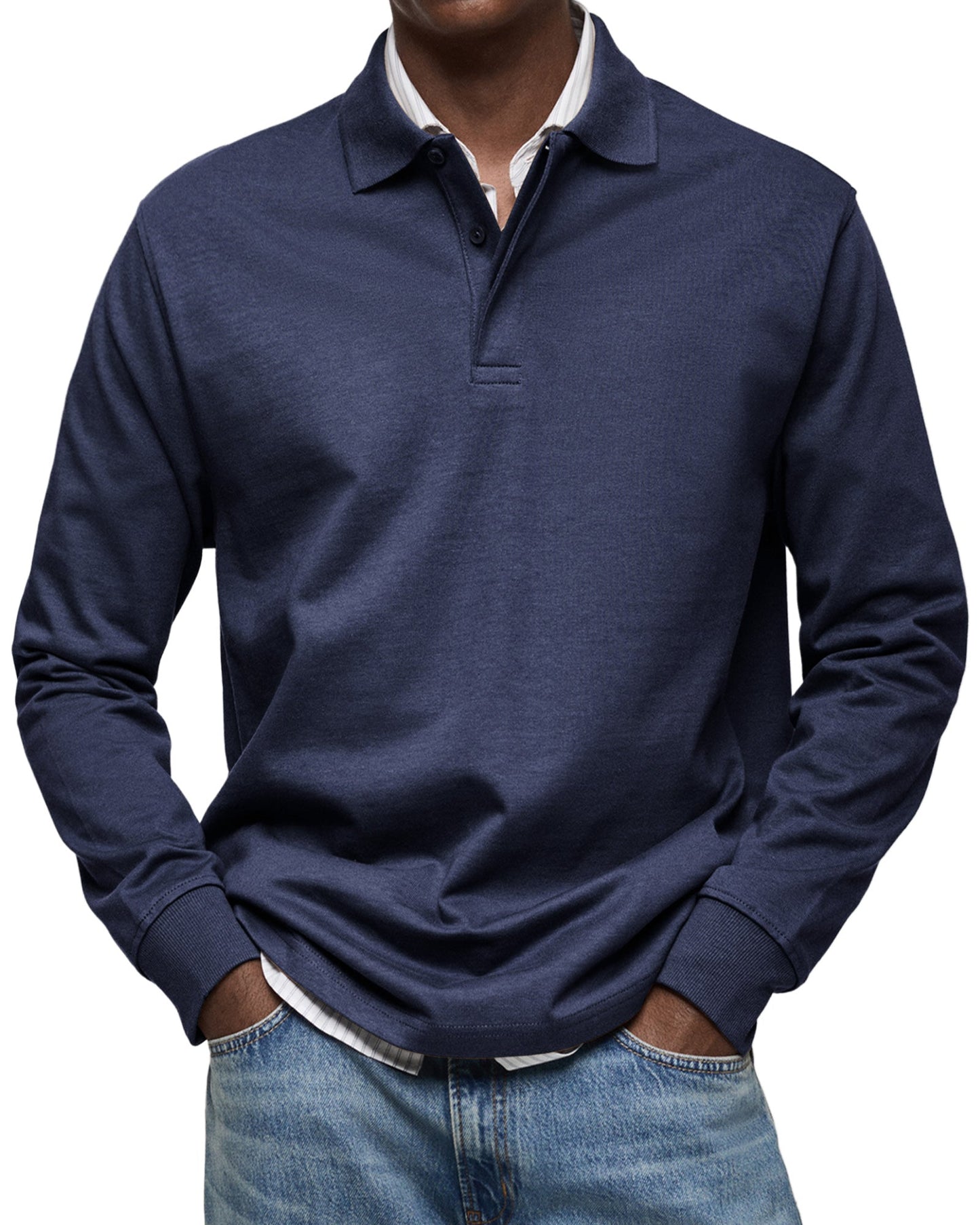 Polo Élégant à Manches Longues pour Hommes