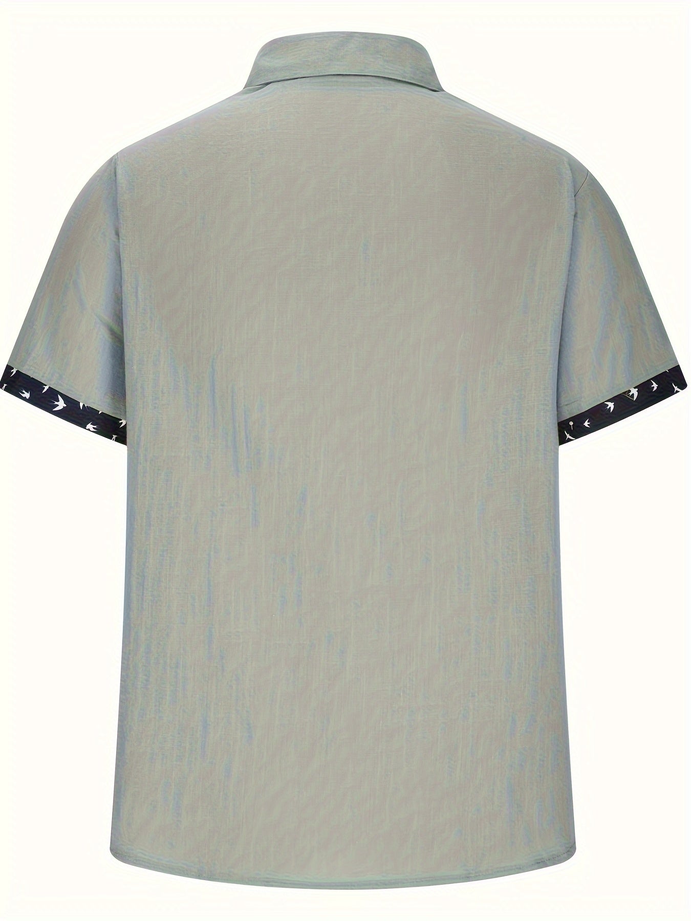 Chemise pour homme à manches courtes avec col à revers et poche poitrine