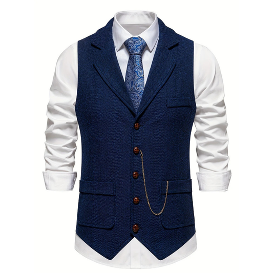 Gilet à Carreaux V-col pour Hommes