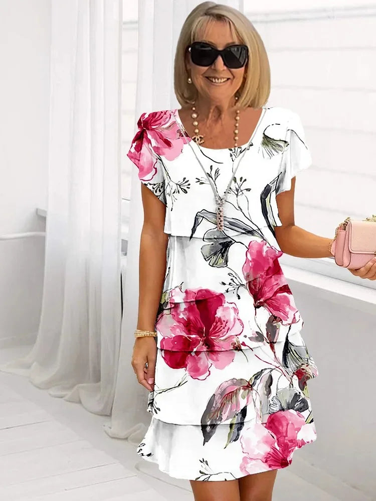 Robe Élégante à Fleurs pour Femmes