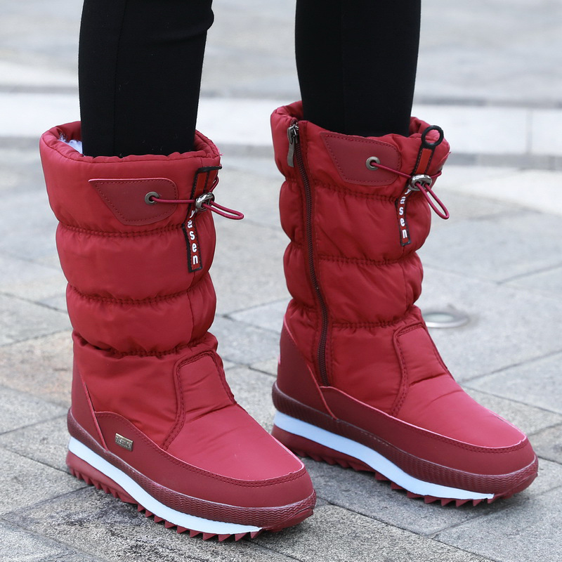 Élégantes Bottes de Neige Doublées pour Femmes