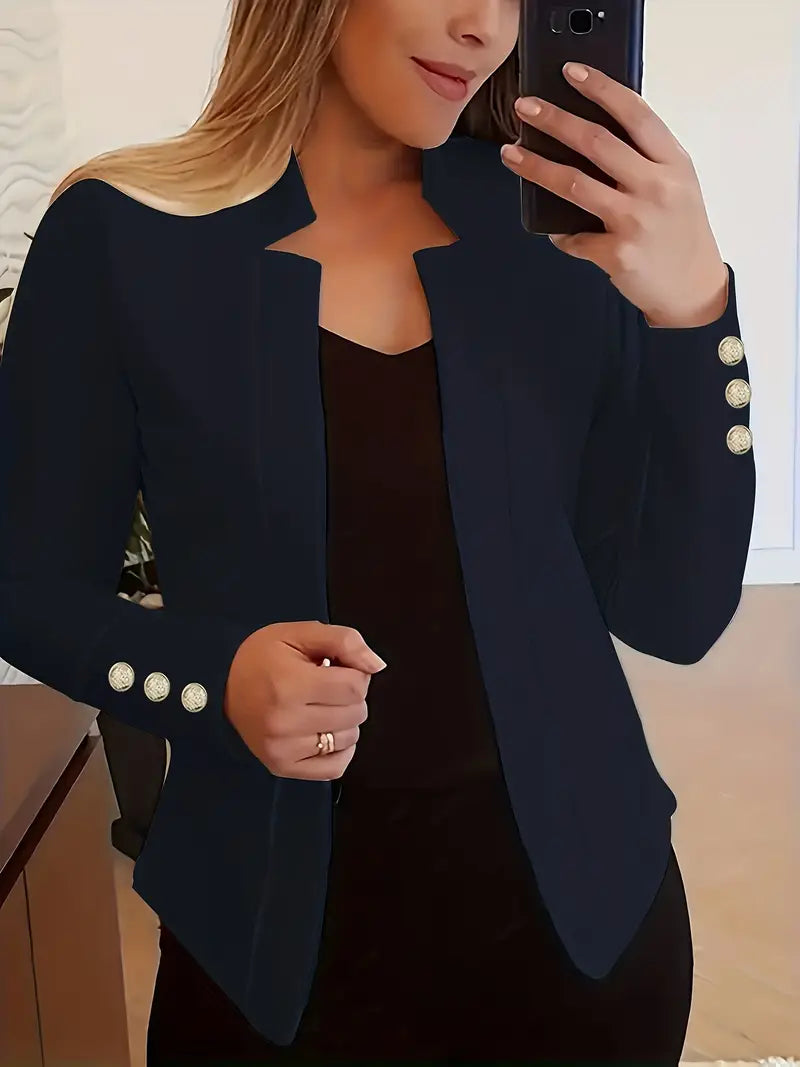 Blazer à manches longues ouvert pour femmes